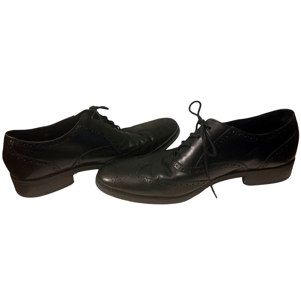 Cole Haan Mens Wingtip Oxford Dress Shoes Black Leather Lace Up Size 11M‎